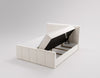 Elegantes Boxspringbett Bergamo Samt mit Integriertem Stauraum – Hoher Schlafkomfort, Modernes Design